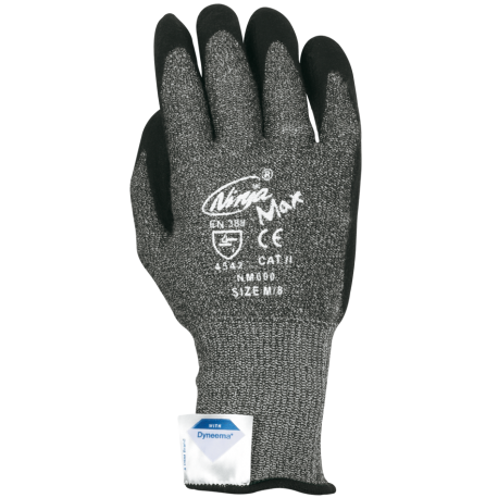 Guanti Da Lavoro Neri Ninja Ice Felpati – Taglia 10 – Antimicrobici, Resistenti Al Freddo (-50°C), Touchscreen, Senza Cuciture