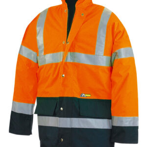 Parka Alta Visibilidad. Naranja/azul marino 320 gr