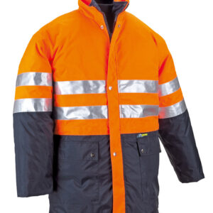 Parka Alta visibilidad. Triple uso naranja/azul marino 560 gr