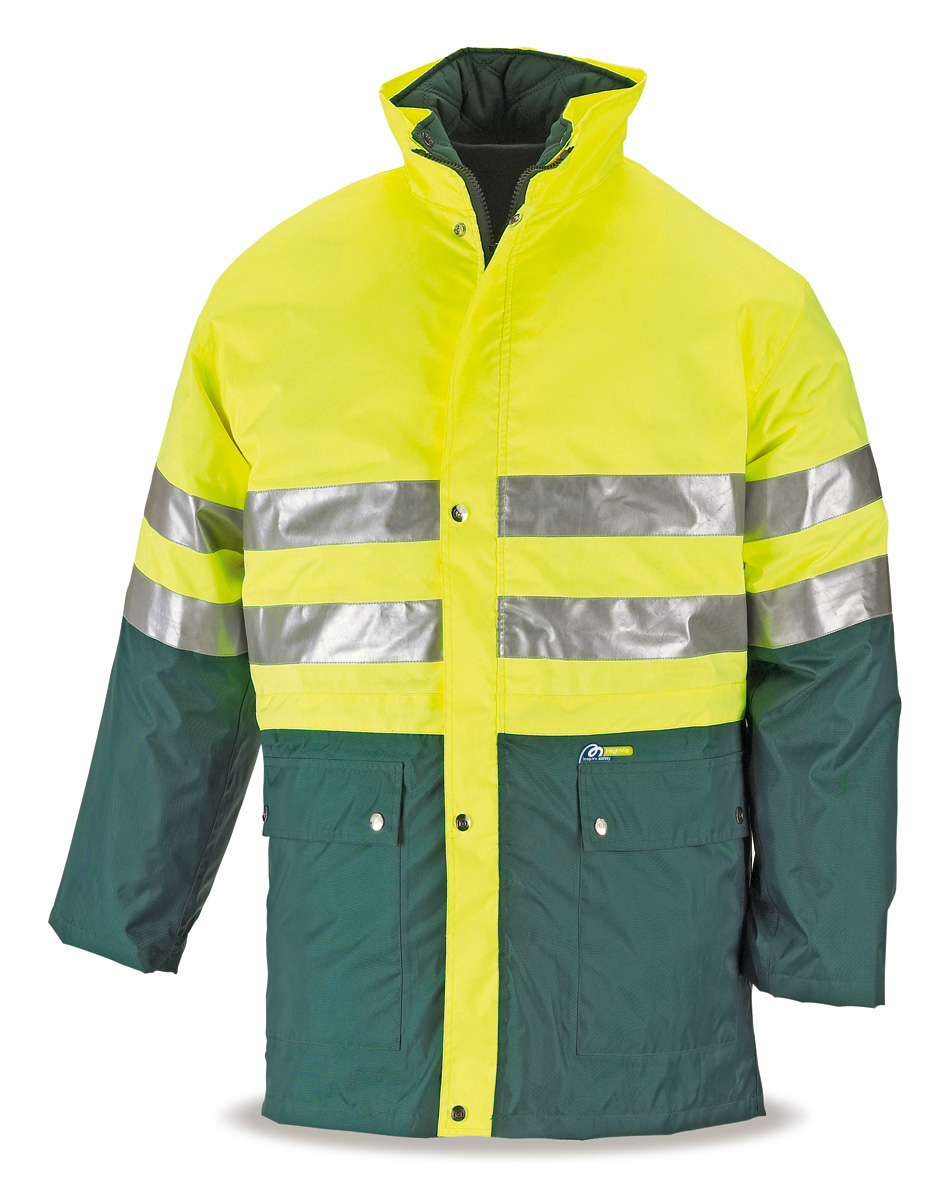Parka Alta visibilidad. Triple uso amarillo/verde 560 gr